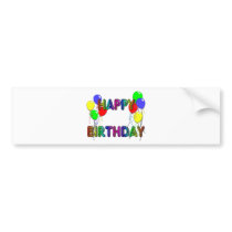 Happy Birthday Ballons D1 Bumper Sticker