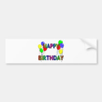 Happy Birthday Ballons D1 Bumper Sticker bumper stickers