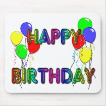 Happy Birthday Ballons D1 Mousepads