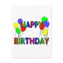 Happy Birthday Ballons D1 Post Card
