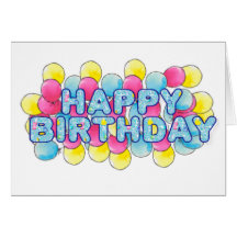 Happy Birthday Balloon Greeting Card