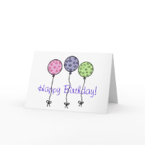Happy Birthday Balloons blank card
