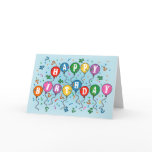 Happy Birthday Balloons Card