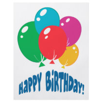happy birthday balloons design flyers