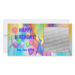 Happy Birthday Balloons Picture Card