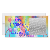 Happy Birthday Balloons Picture Card