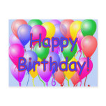 Happy Birthday Balloons Postcard
