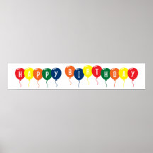Happy Birthday Balloons Print