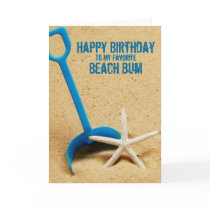Happy Birthday Beach Bum Card