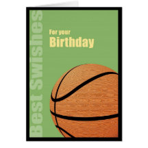 Happy Birthday, Best Swishes Basketball Card