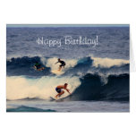 Happy Birthday Big Island Hawaiian Surfers Card