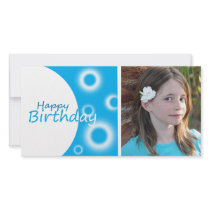Happy Birthday blue balls Photo Card Template