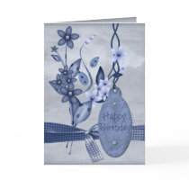 Happy Birthday Blue Greeting Cards