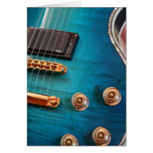 Happy Birthday - Blue Guitar Greeting Cards