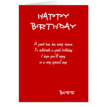 Happy birthday boss greeting cards