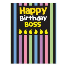 Happy Birthday BOSS! Post Card