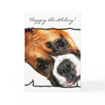Happy Birthday Boxer dog greeting card