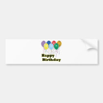 Happy Birthday Bumper Sticker Balloons D3 bumper stickers