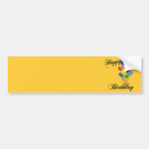 Happy Birthday Bumper Sticker - Customize bumper stickers