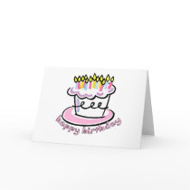 Happy Birthday cake Greeting Card