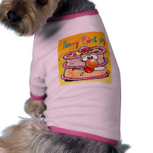 Happy Birthday Cake Doggie Tee Shirt