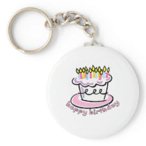 Happy Birthday cake Keychain
