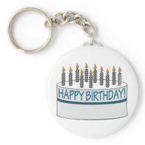 Happy Birthday Cake Key Chains