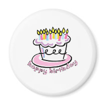 Happy Birthday cake Fridge Magnet