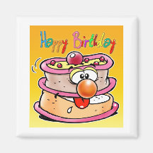 Happy Birthday Cake Magnet