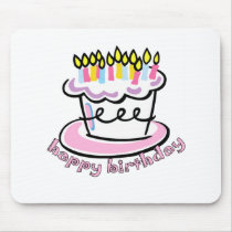Happy Birthday cake Mouse Mat