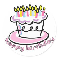 Happy Birthday cake Sticker
