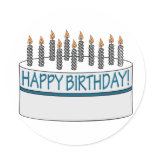 Happy Birthday Cake stickers