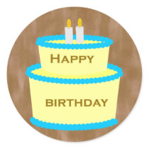 Happy Birthday Cake Stickers