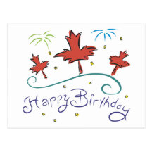 Happy  Birthday Canada Post Cards