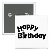 Happy Birthday (Candle) Pinback Button