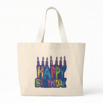 Happy Birthday Candles Tote Bags