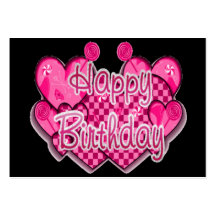 Happy Birthday Card Business Card Template