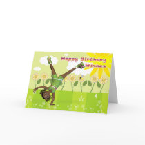 Happy birthday card cute little girl