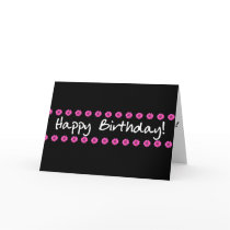 Happy Birthday Card Pink Mini Daisies