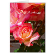 Happy Birthday Card - Rose