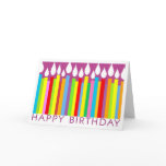 Happy Birthday Card with Candles - General
