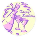 Happy Birthday Champagne Bottle and Glasses