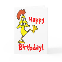 HAPPY BIRTHDAY CHICKEN by SHARON SHARPE Greeting Card