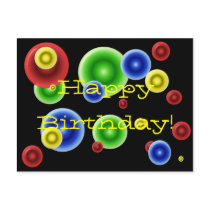 Happy Birthday Circles Post Cards