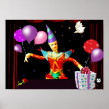 Happy Birthday clown,poster
