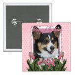 Happy Birthday - Corgi Button