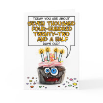 Happy Birthday Cupcake - 20 years old Greeting Card
