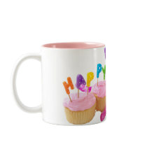Happy Birthday Cupcake and Candles Coffee Mug
