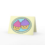 Happy Birthday Cupcake Kawaii Card