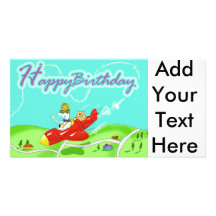 happy birthday customized photo card